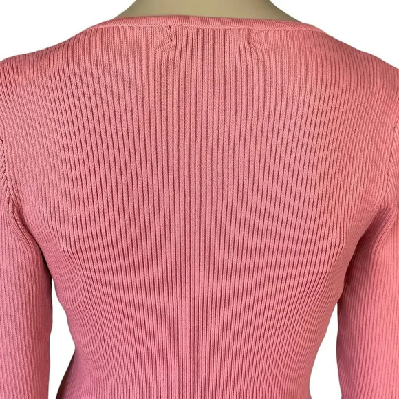 Baby Phat Love Star Long Sleeve Crewneck Rib Knit Sweater Pullover Size 1X Pink - Picture 11 of 16